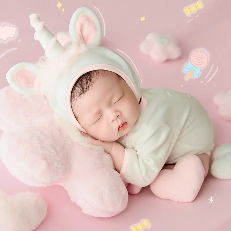 Pink Alpaca Horse Theme Set - Newborn Photography Props - Image 4